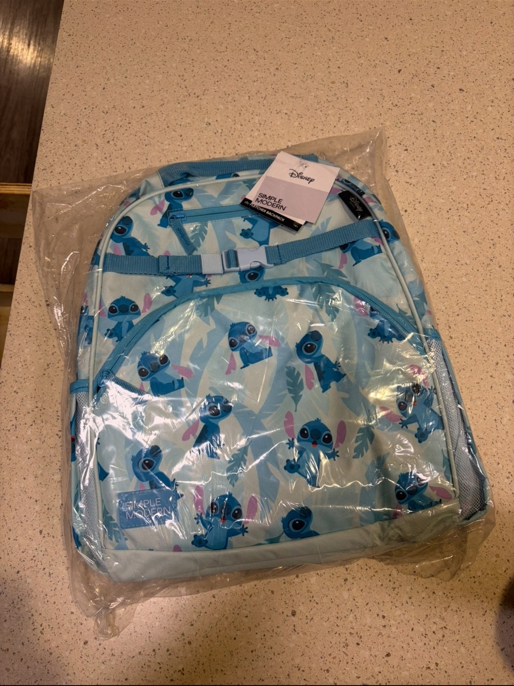 Disney Stitch Light Blue Kids Backpack by Simple Modern - Cute Character Print
